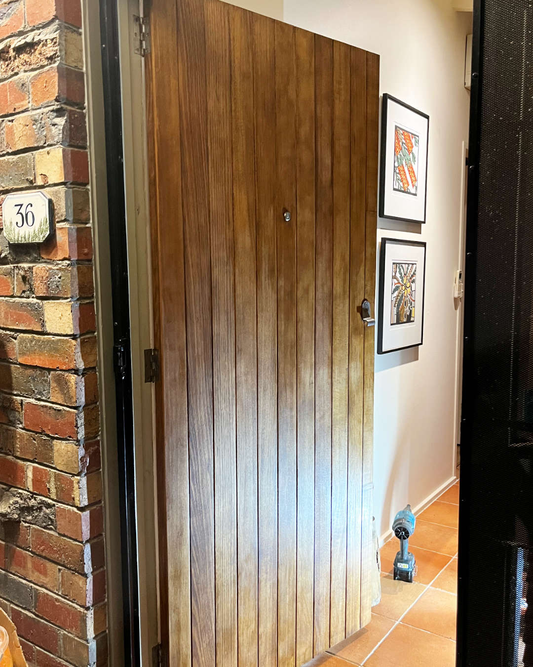Refinished entrance door