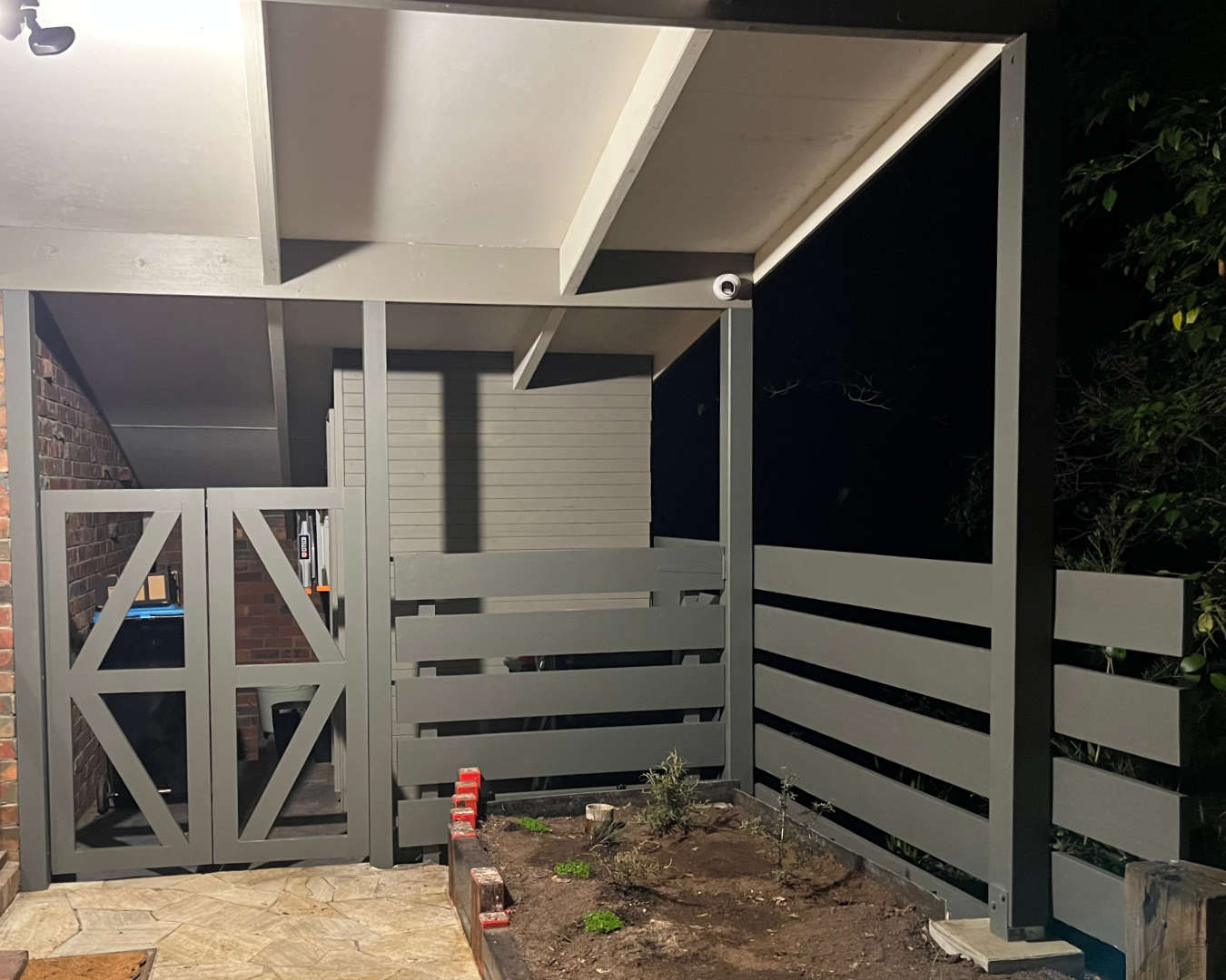 Restored post and fence
