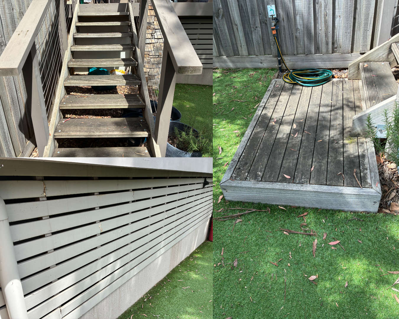 Previous condition of outdoor surfaces