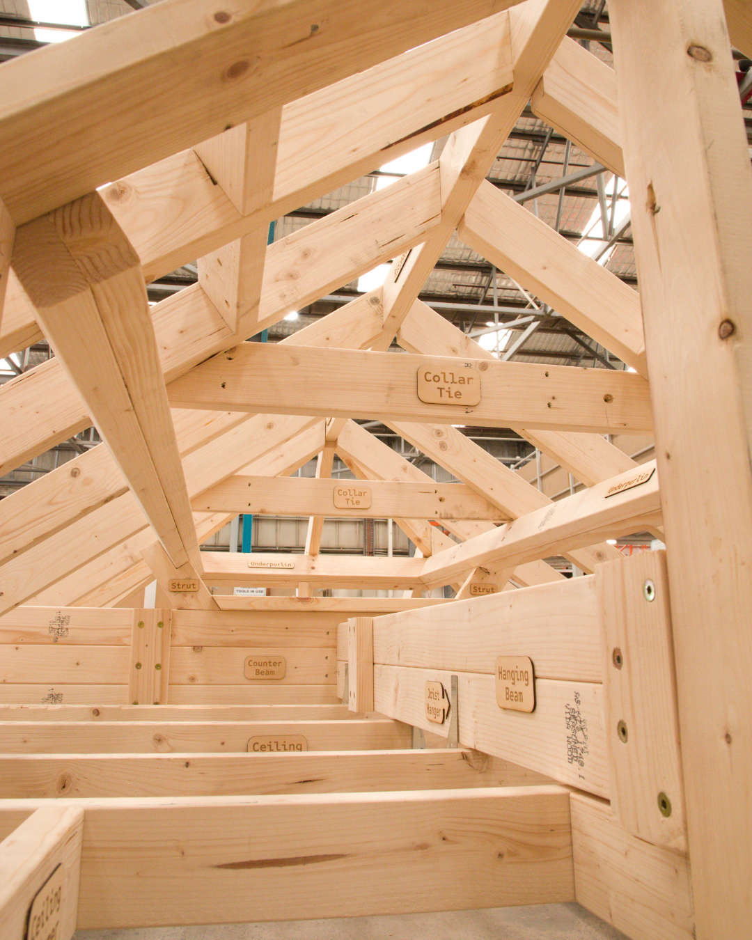 Internal view towards hip end